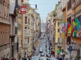 Rome via delle quatre fontane