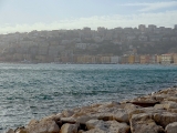 Naples bord de mer vu depuis Chiaia