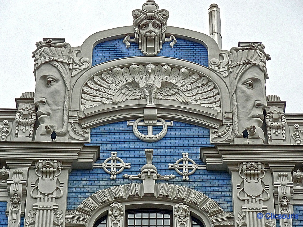 Riga Art nouveau Elizabates iela 10b detail