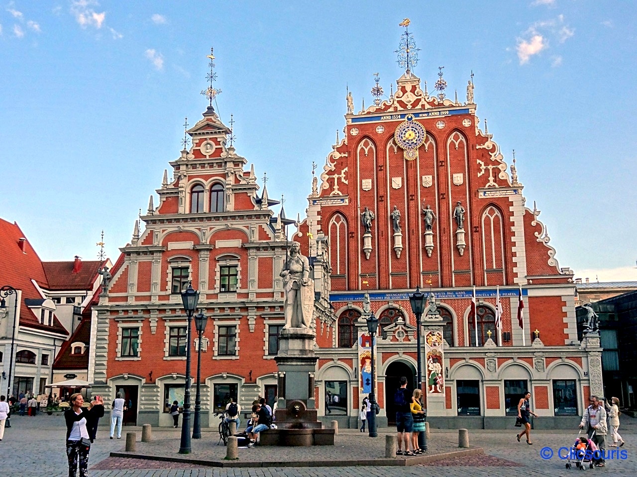 Riga Vieille ville Maisons des Têtes Noires