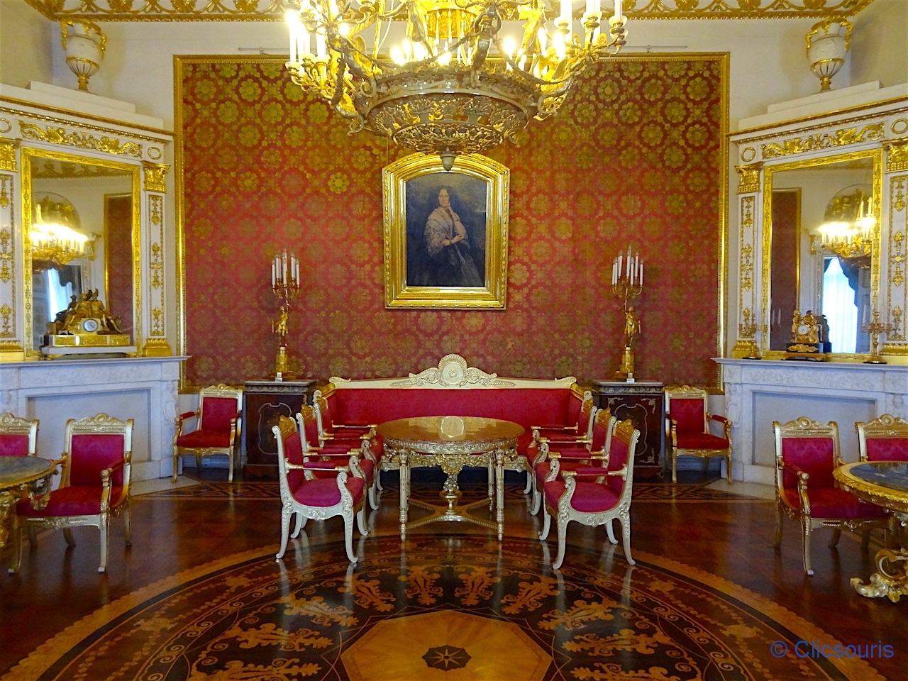 Saint-Pétersbourg palais Youssoupov salon rouge