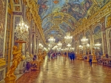 Château de Versailles la nuit Galerie des Glaces