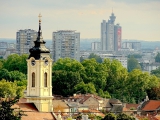 Vue sur Zemun et Belgrade