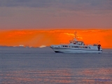 zadar coucher de soleil et bateau