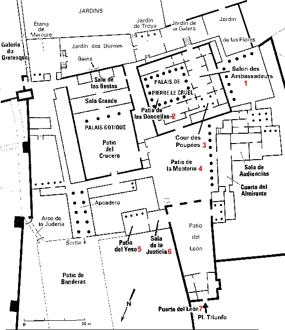 Plan général de l'Alcazar
