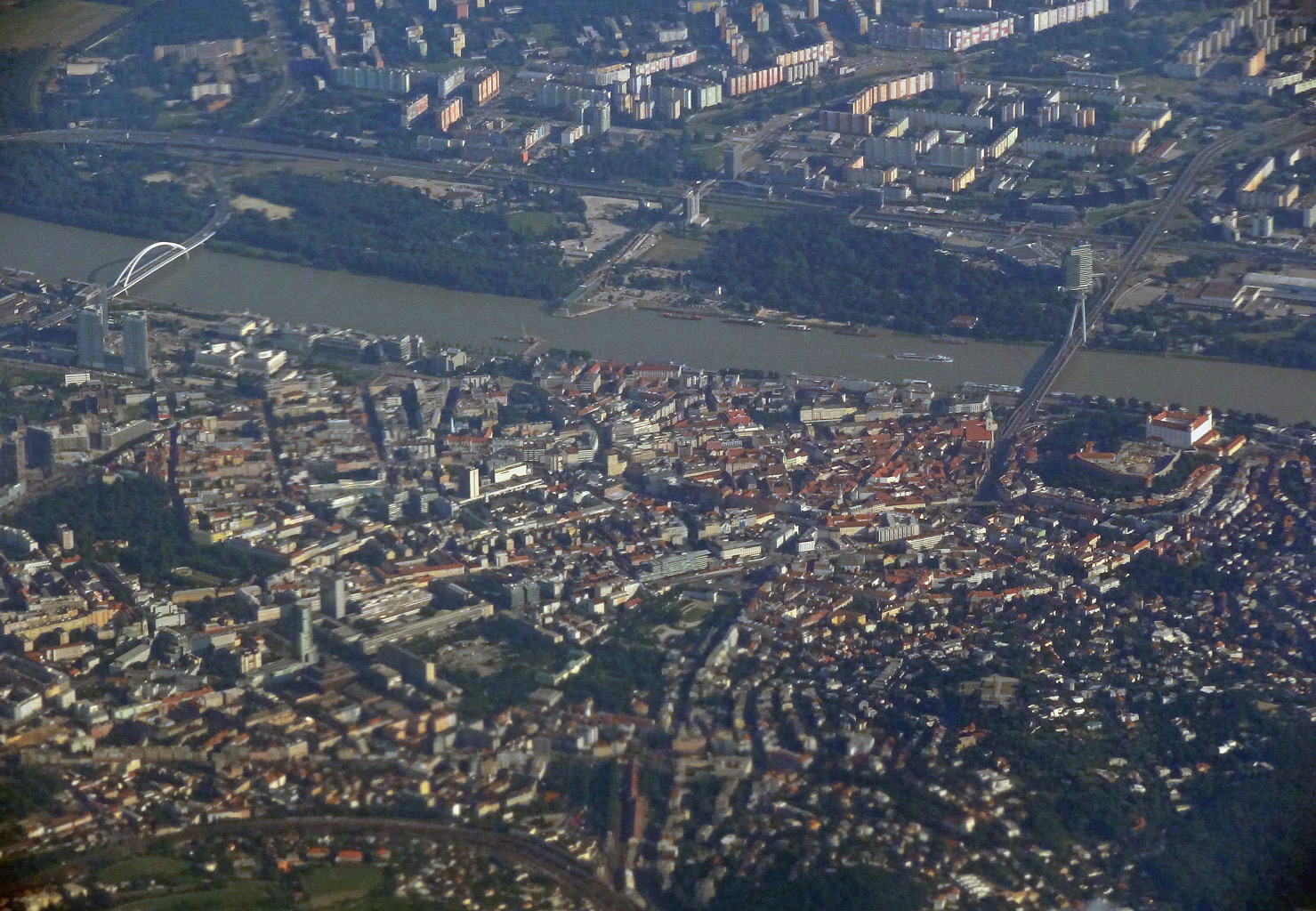 vue aérienne sur le centre de Bratislava