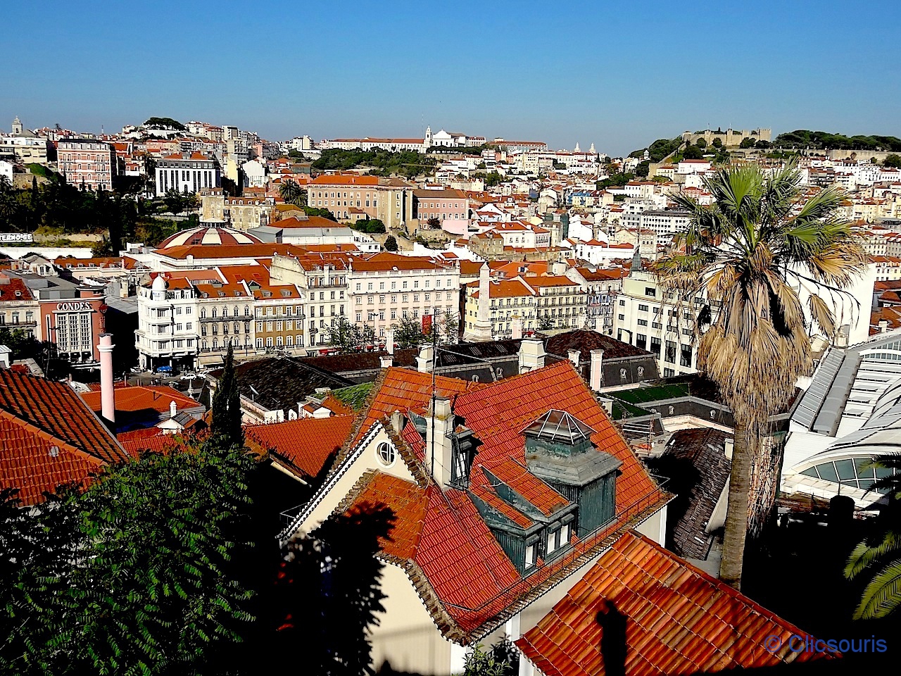 vue sur la Baixa à Lisbonne