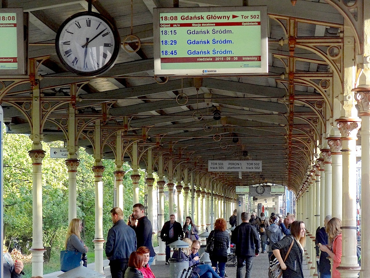 Arrivée en gare de Sopot