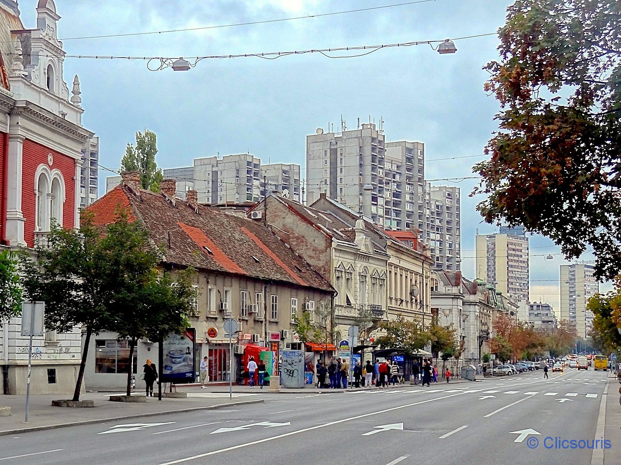 Zemun, avec au fond Novi Grad, à Belgrade