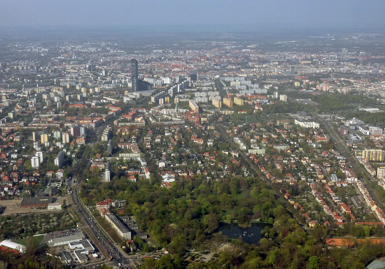 Vue aérienne de Wrocław