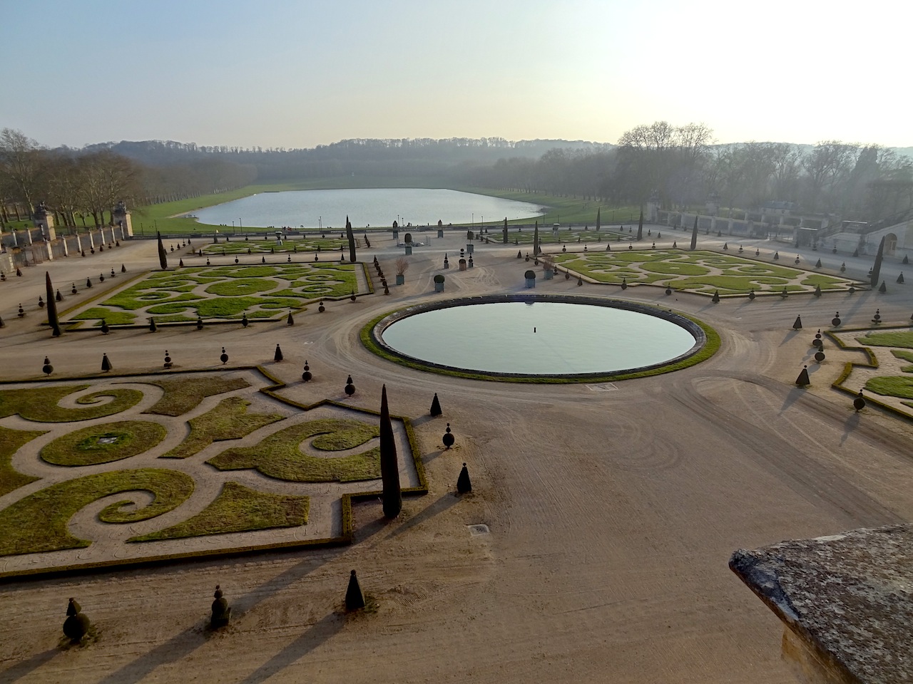 Les jardins du château de Versailles en hiver