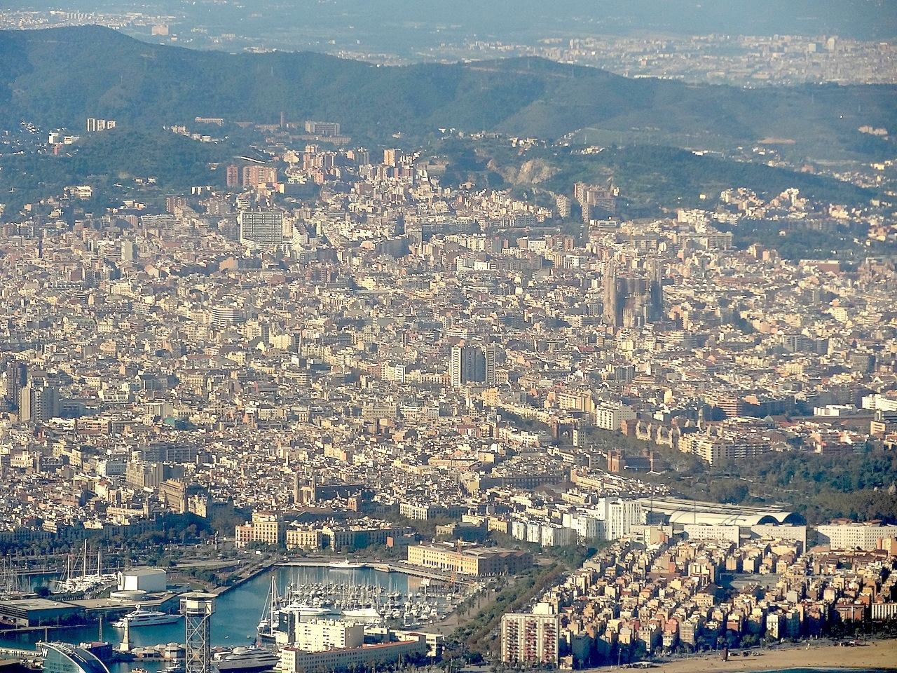 Vue aérienne de Barcelone