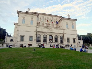 Façade de la galerie Borghese à Rome