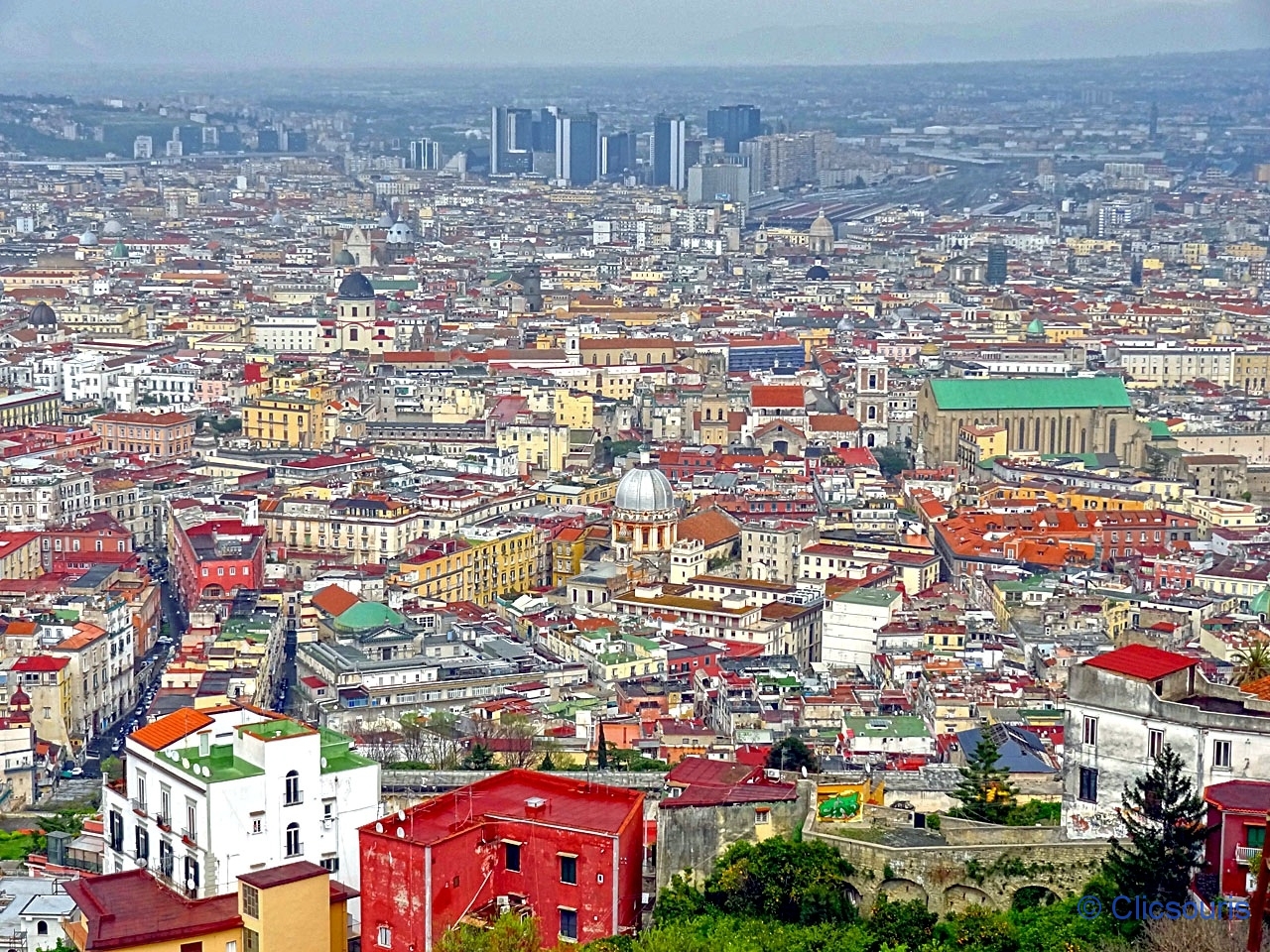 vue du centre historique de Naples