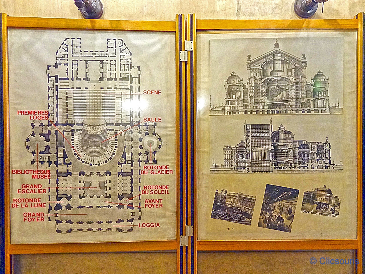 Plan de l'Opéra Garnier à Paris