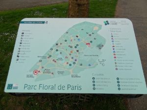 plan du parc floral de Paris