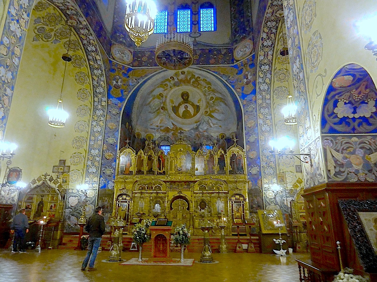 Intérieur de l'église russe Saint-Nicolas de Nice