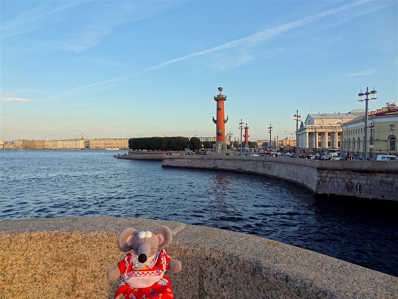 colonnes rostrales à la pointe de l'île vassilievski