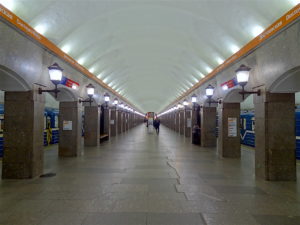 station de métro Dostoïevskaya à Saint-Pétersbourg