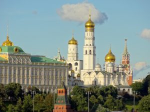vue rapprochée sur le Kremlin de Moscou