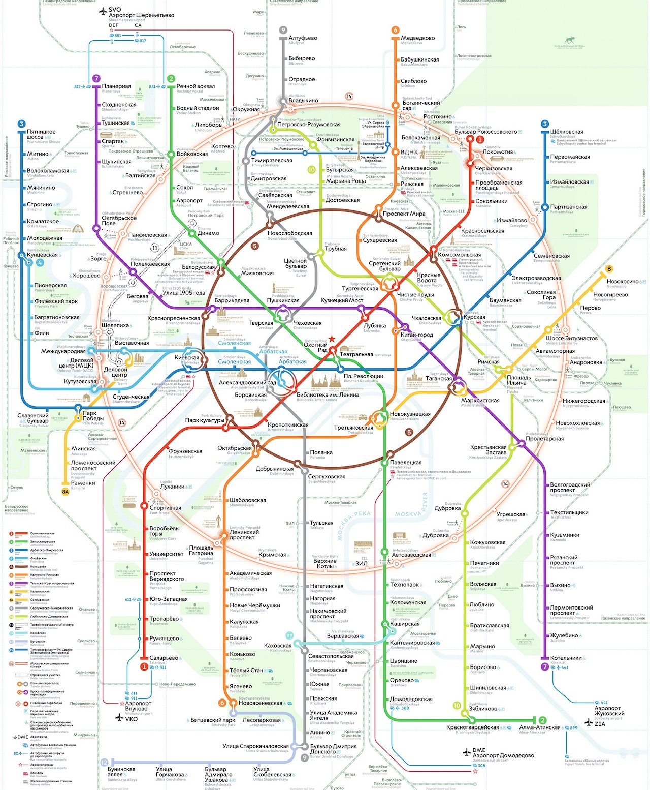 Plan du métro de Moscou