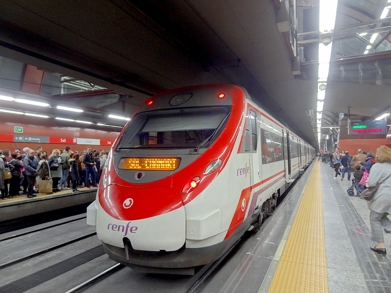 un train des cercanias de Madrid