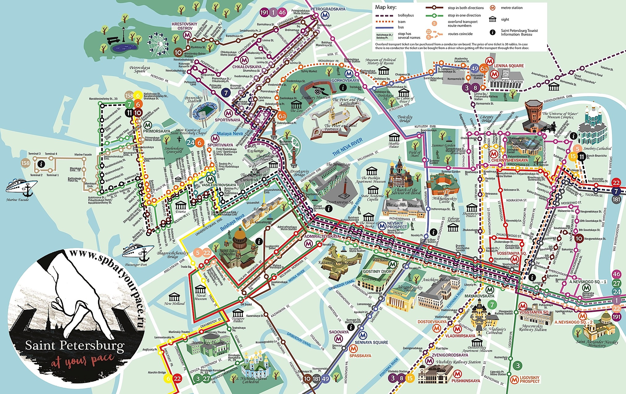 plan de bus de Saint-Pétersbourg