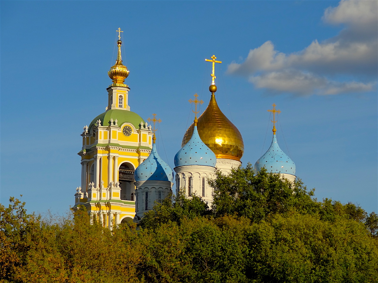 vue sur les bulbes et le clocher du monastère novospassky