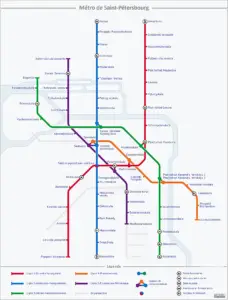 plan de métro de Saint-Pétersbourg