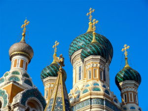 bulbes de l'église russe de Nice