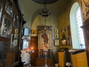 icônes dans l'église russe de Nice