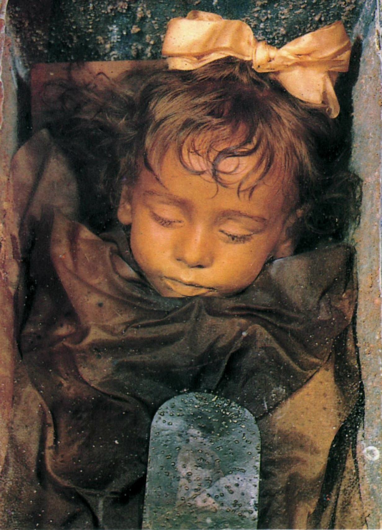 Le corps momifié de Rosalia Lombardo dans les catacombes de Palerme.