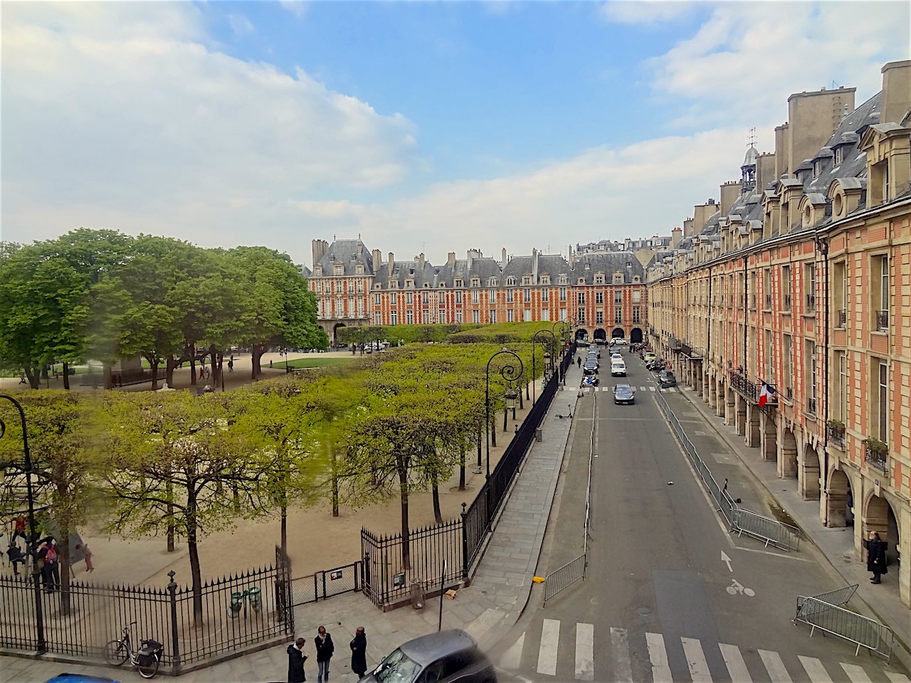 place des Vosges vue depuis l'appartement de Victor Hugo