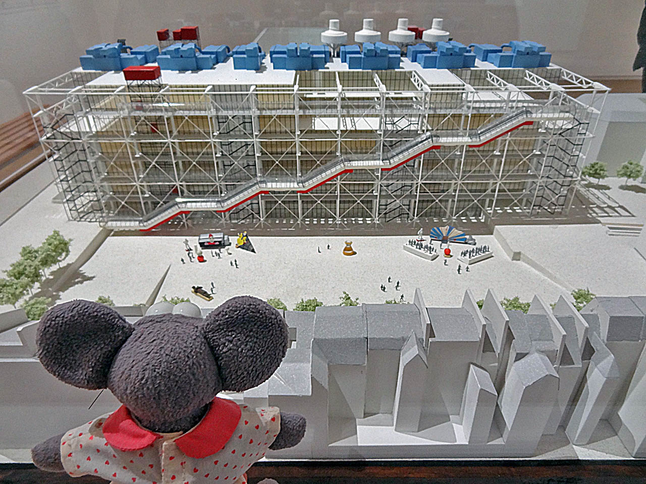 Maquette du centre Pompidou à Paris