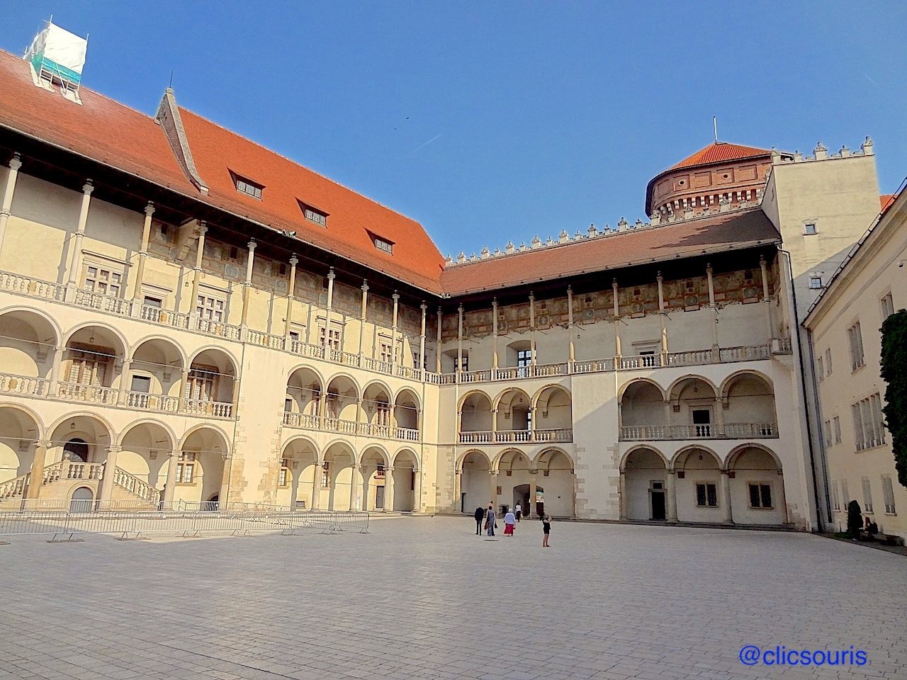 cour du château de Wawel à Cracovie
