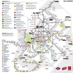 plan global du métro de Madrid