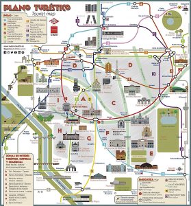 Plan touristique du métro de Madrid