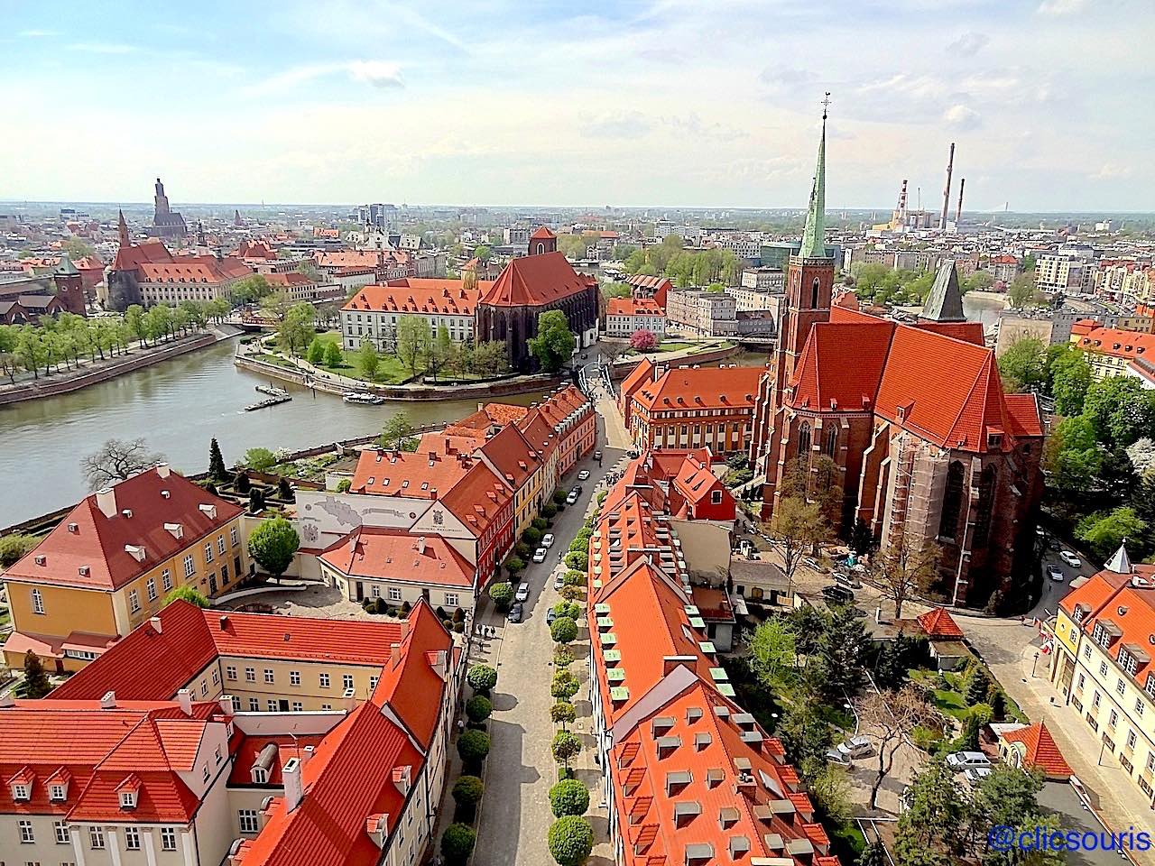 vue depuis la cathédrale de Wroclaw
