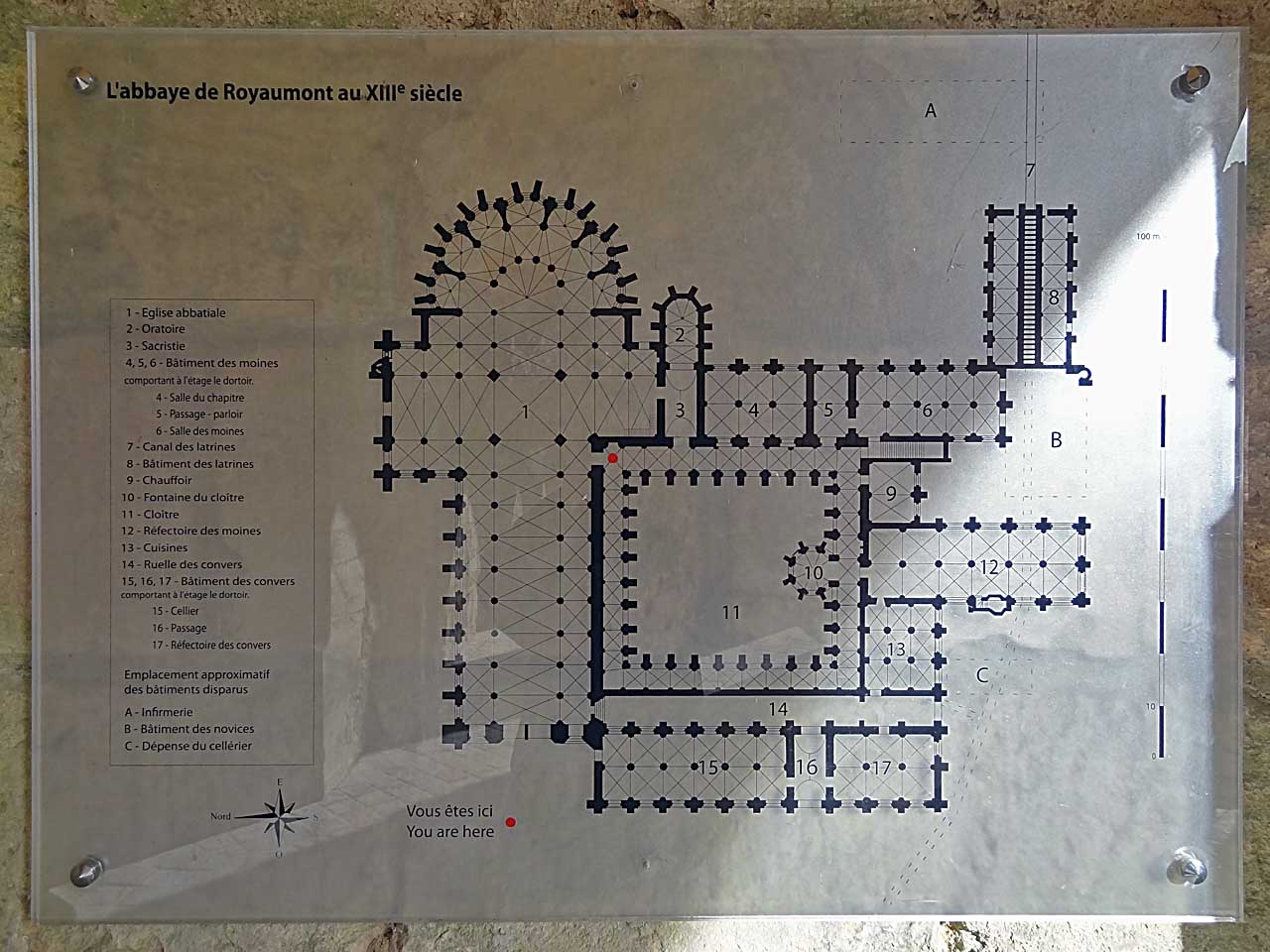 Plan de l'abbaye de Royaumont