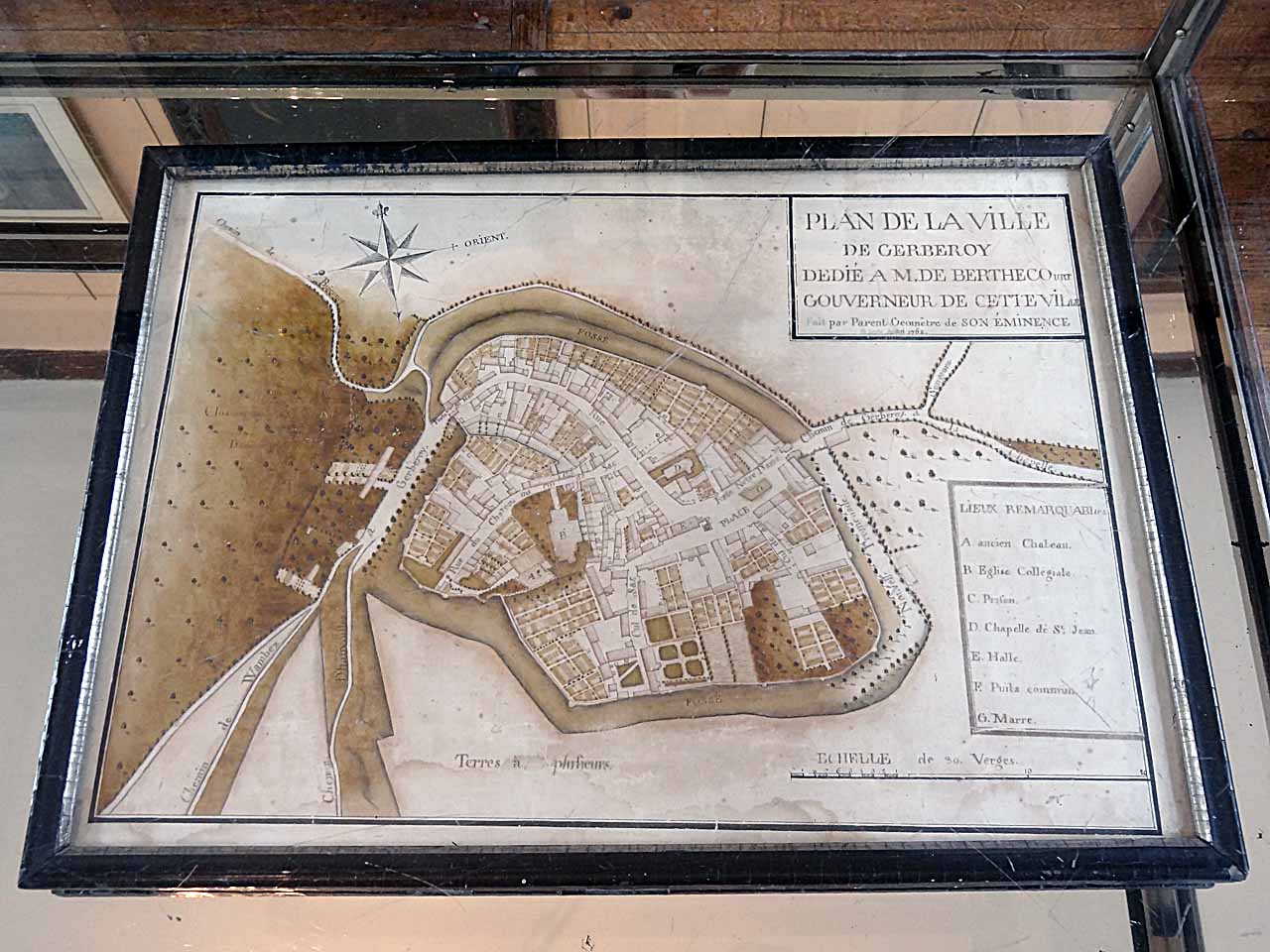 Plan de Gerberoy au musée municipal