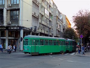 tramway à Belgrade