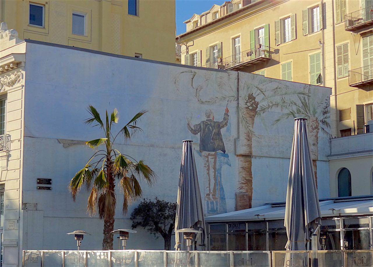 trompe l'oeil sur les Ponchettes à Nice