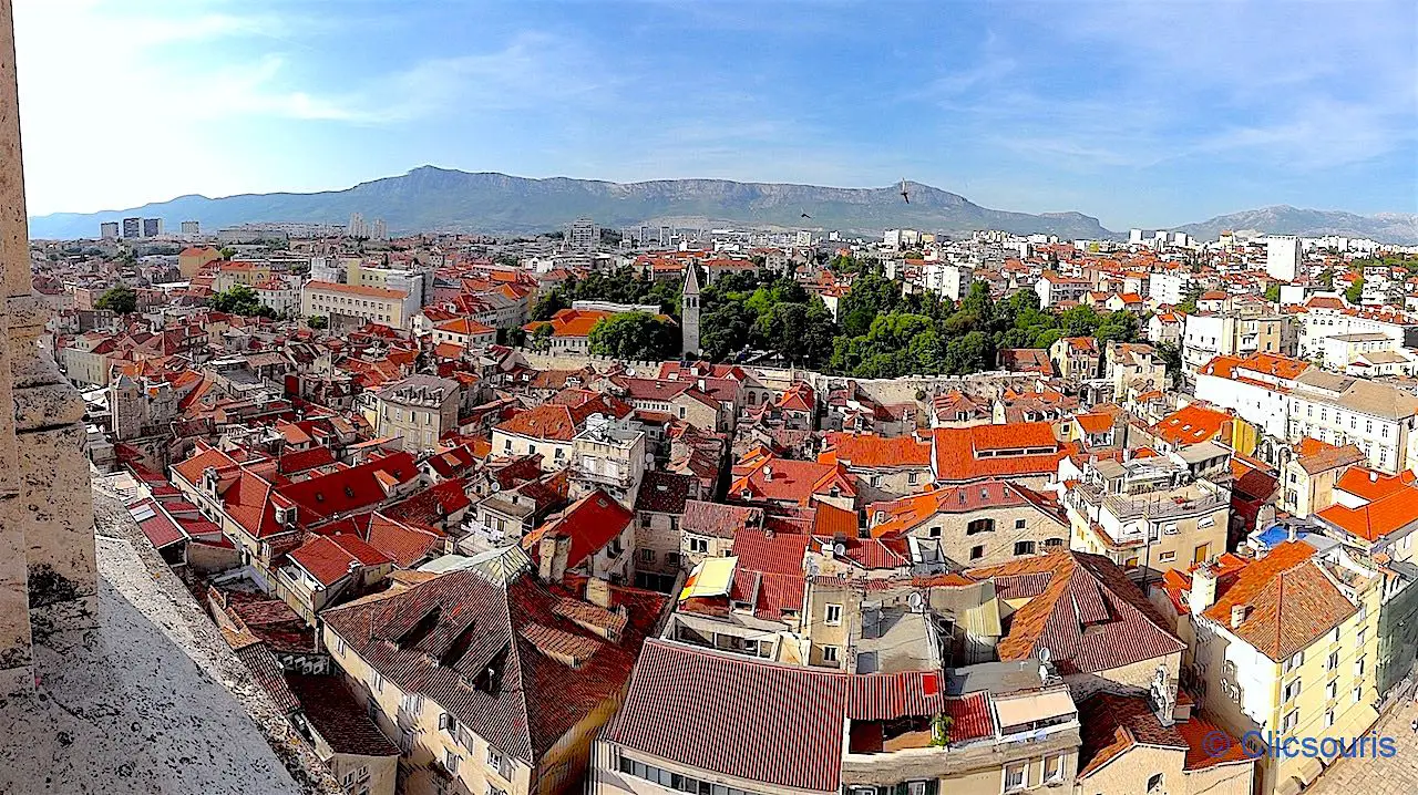 vue panoramique de Split depuis le campanile de la cathédrale