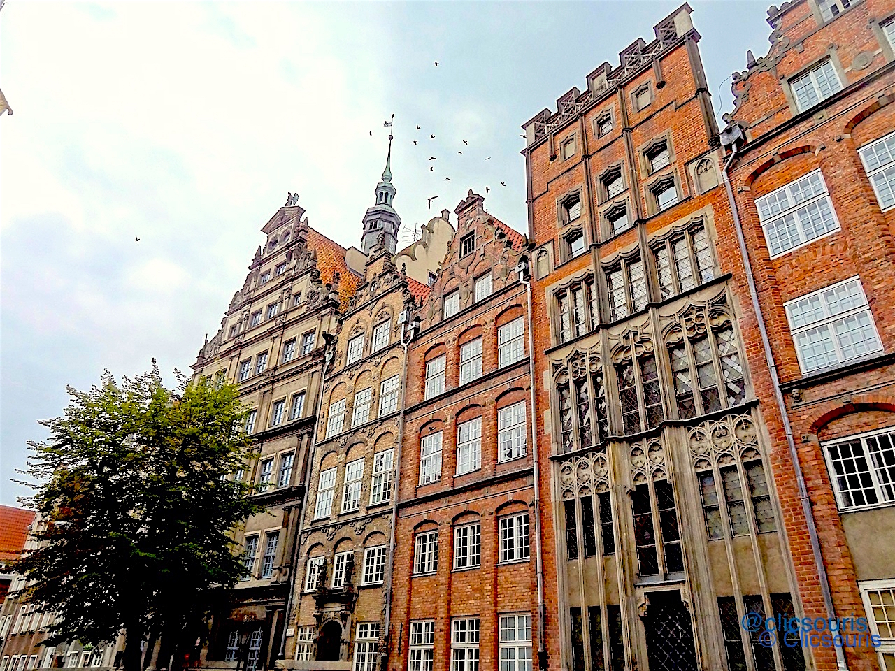 des façades en brique du centre de Gdansk