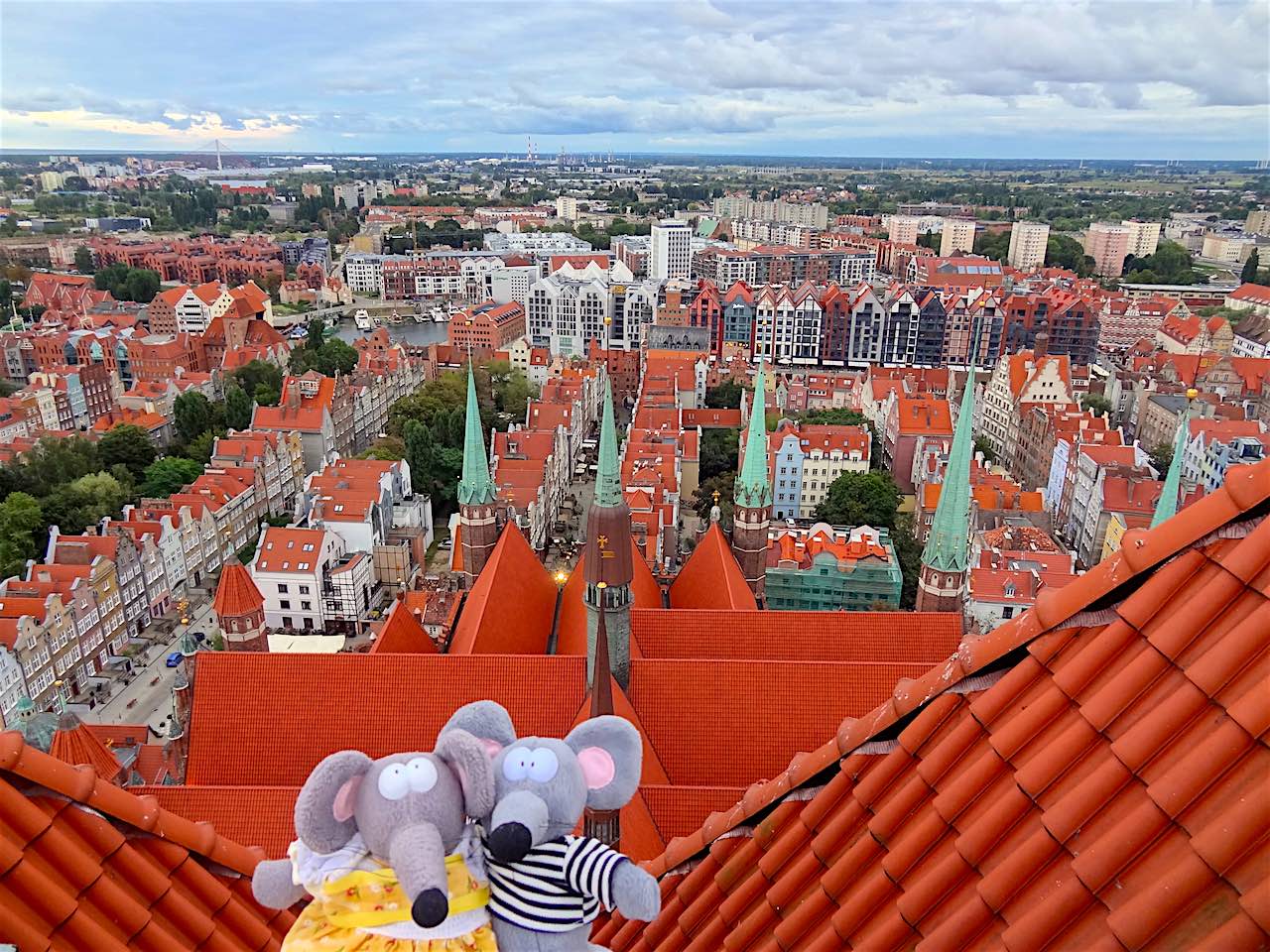 vue sur Gdansk depuis la basilique Mariacka