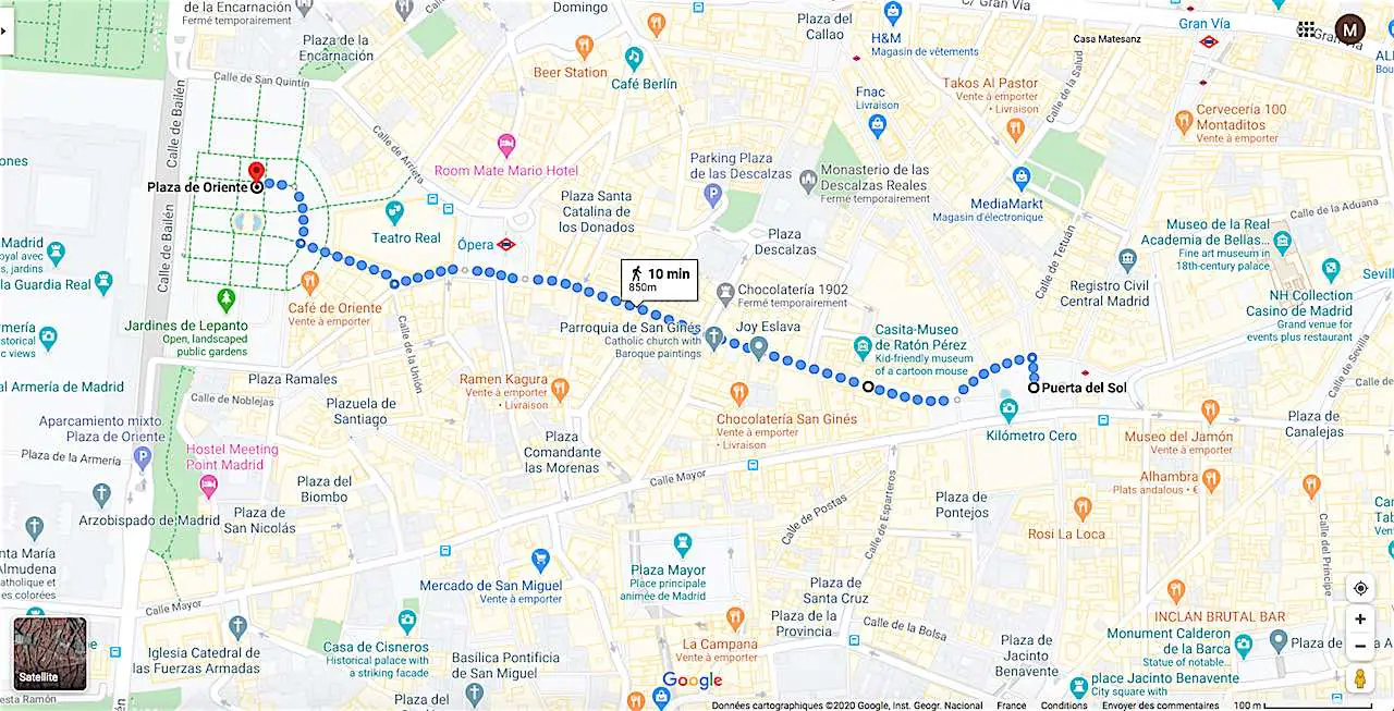 plan de Madrid calle arenal