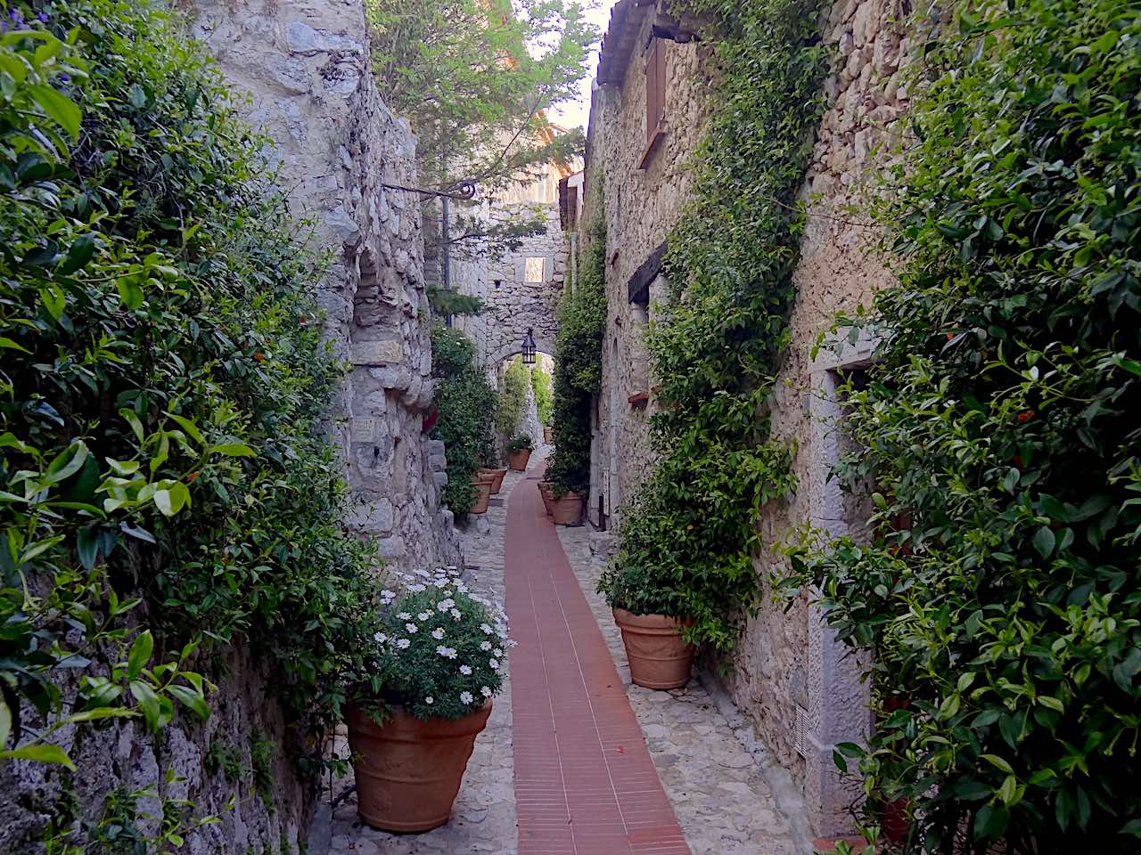 ruelle fleurie à Eze