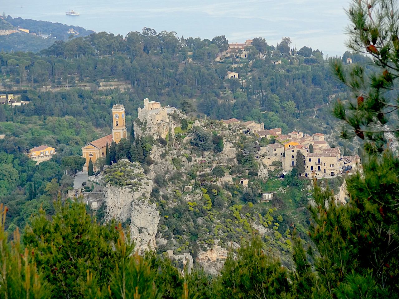 vue sur Eze depuis le mont Bastide