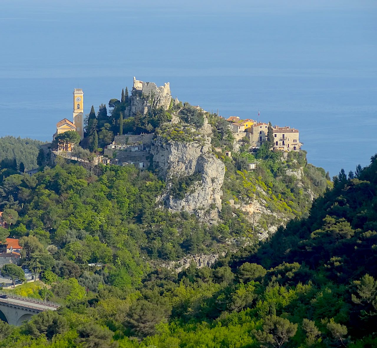 Eze vu depuis la grande corniche