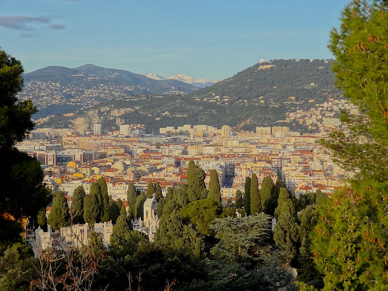 vue sur le cimetière du château de Nice